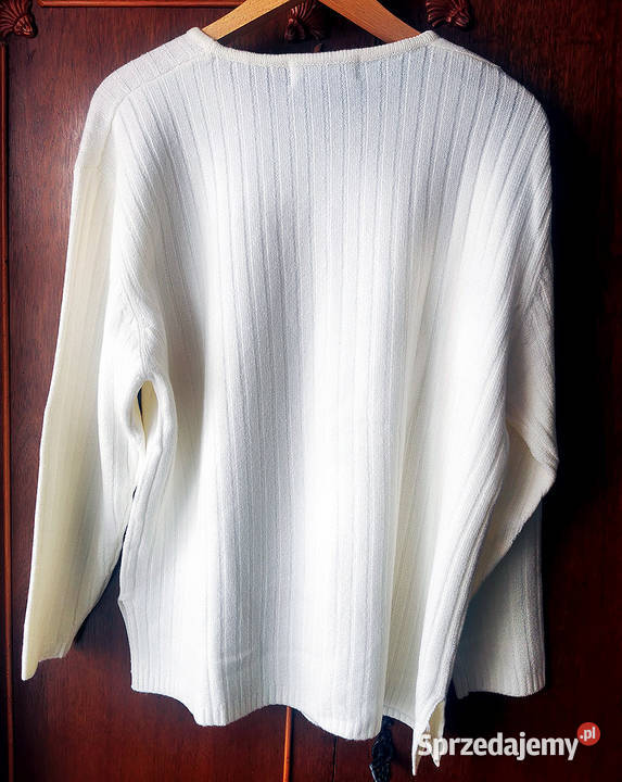 Sweter damski biały akryl Wkładane przez głowę  dolnośląskie Polkowice