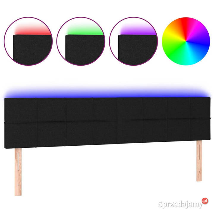 Zagłówek do łóżka z LED czarny 180x5x7888 Warszawa