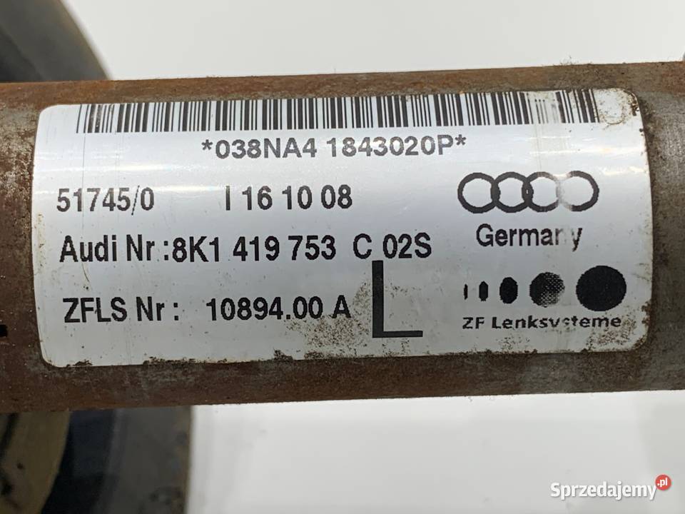 DRĄŻEK KOLUMNY KIEROWNICZEJ AUDI A4 B8 podkarpackie