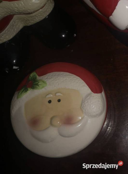 Pojemnik okrągły z pokrywką Na niej buźka Gdańsk