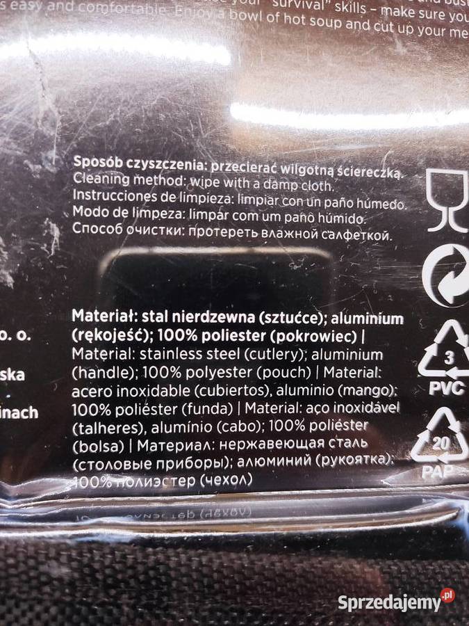 Sztućce turystyczne 4w1 z pokrowcem NOWE opolskie Głuchołazy