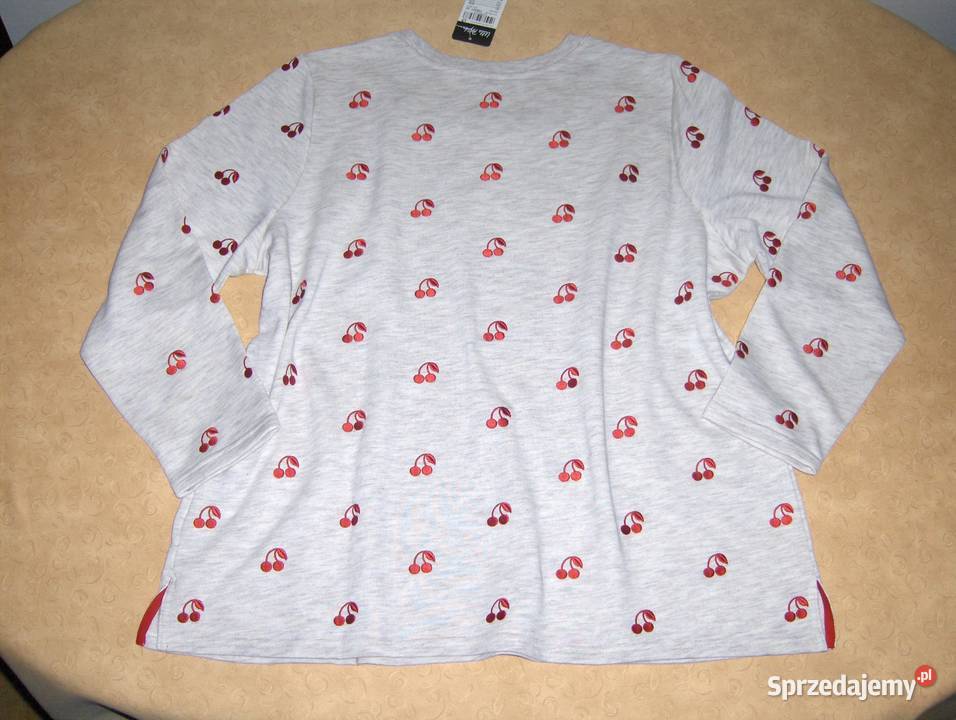 Ulla Popken Damska bluza w wisienki 5052 Bawełna