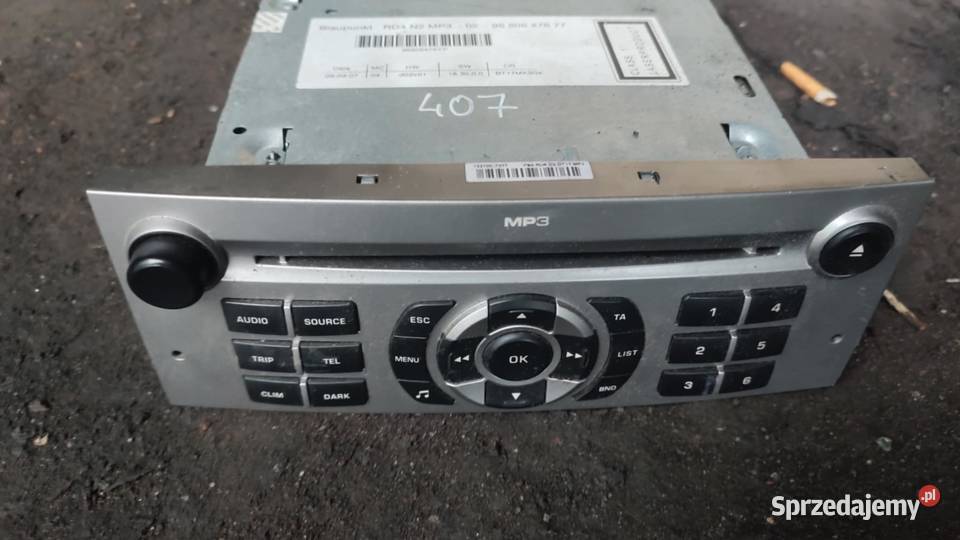 Radio radioodtwarzacz 9660647677 Peugeot 407