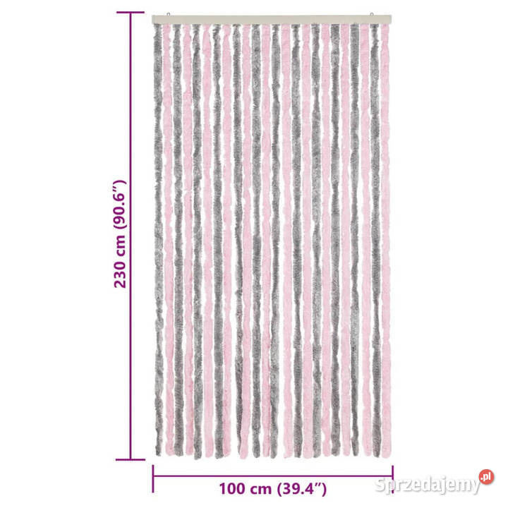 Zasłona przeciwko owadom srebrnoróżowa 100x230 sprzedam