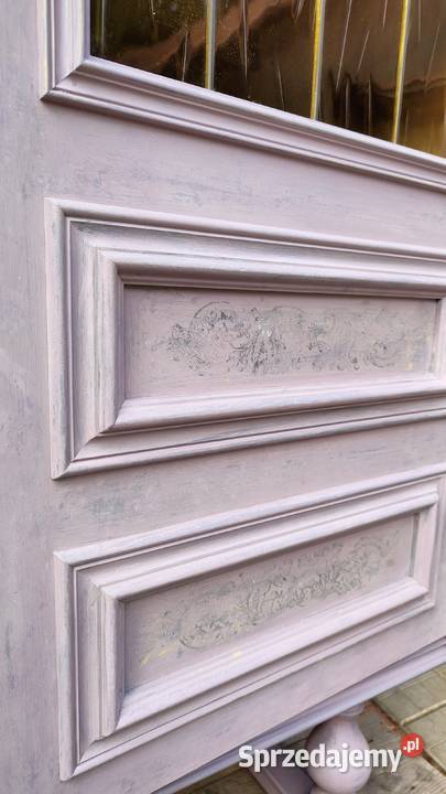 Lawendowy kredens przeszklony biblioteczka Rzeszów