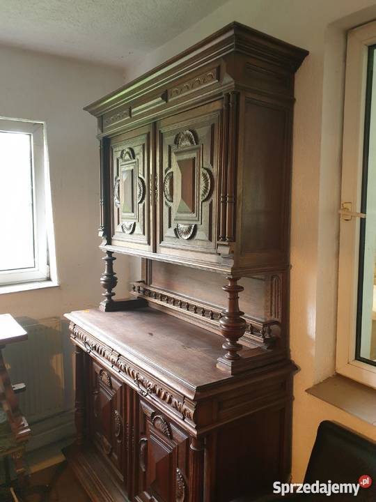Stylowy kredens antyk piękne zdobienia Pszczyna