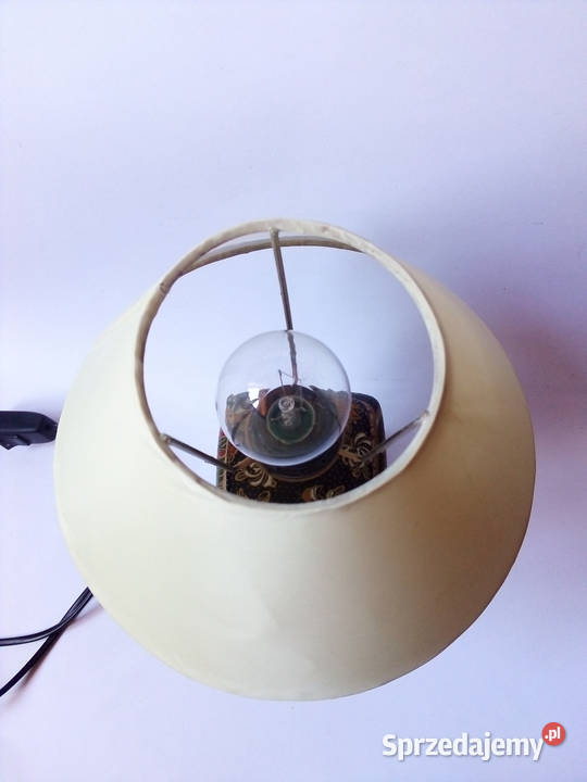 chińska porcelanowa lampa stołowa vintage