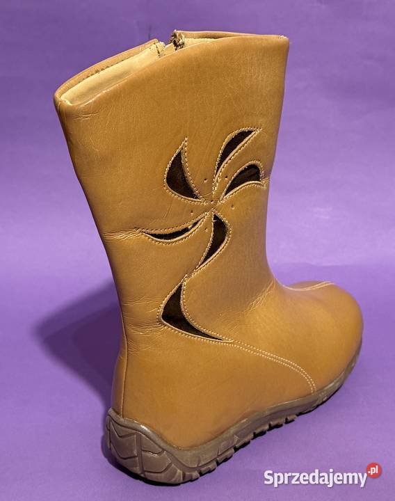 Beżowe ocieplane dziewczęce kozaki rozmiar 32 brązowy/beżowy mazowieckie Żyrardów sprzedam