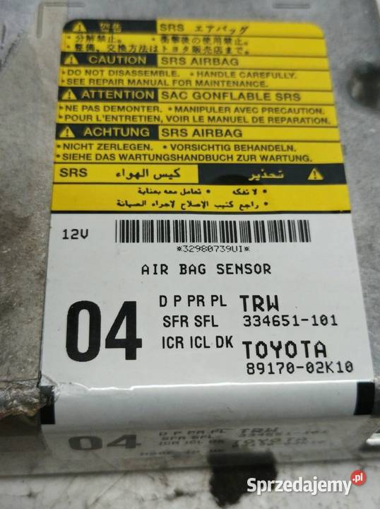 SENSOR AIRBAG 8917002K10 Toyota Corolla XI 2013 świętokrzyskie