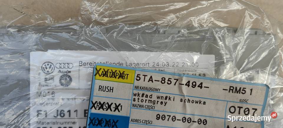 5TA857494RM5 Wkład wnęki schowka stormgrey VW Rożnów