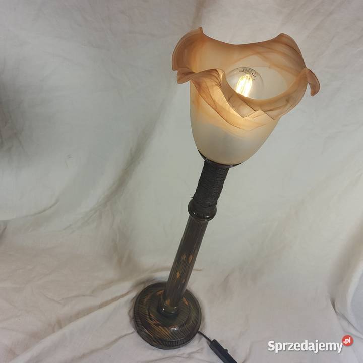 Piękna stylowa lampa lampka z kloszem Warszawa sprzedam