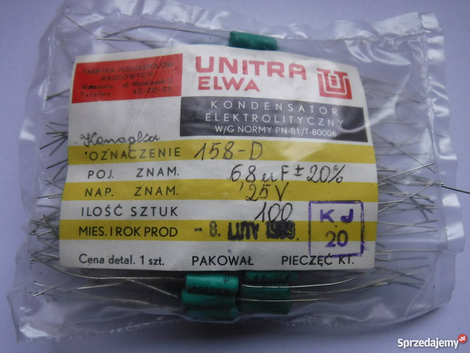 Kondensator elektrolityczny ELWA różne rodzaje Szydłowiec