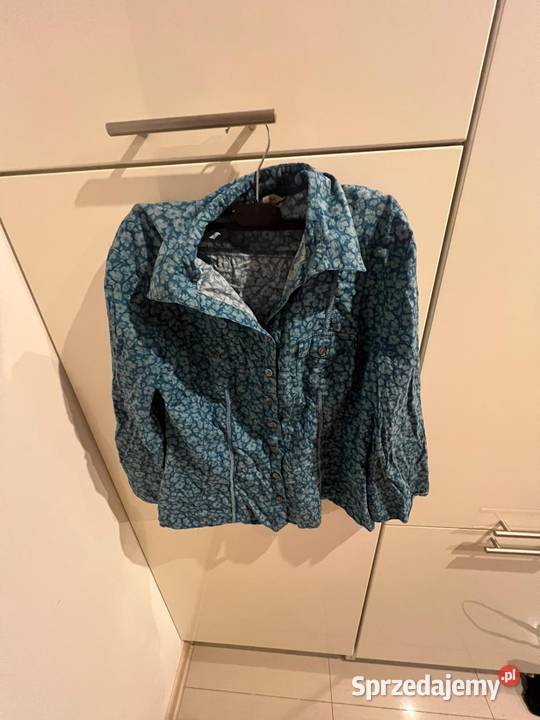 Piękna niebieska koszulka w kwiaty Laura Ashley Gdańsk