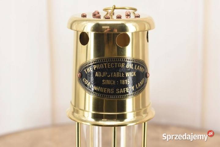 Mosiężna Lampa Naftowa Górniczka Lampion Mosiądz Kraków sprzedam