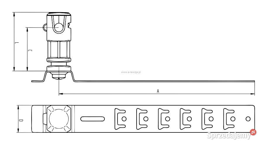 UCHWYT DACHÓWKOWY ODGROMOWY NISKI 180MM WSPORNIK Akcesoria dachowe Kielce