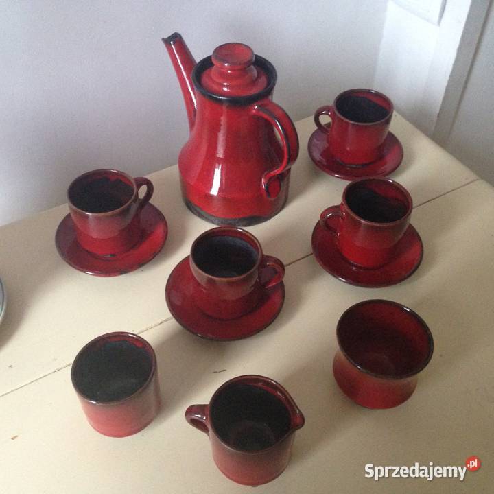 Serwis kawowy pięknie szkliwiony Gdańsk