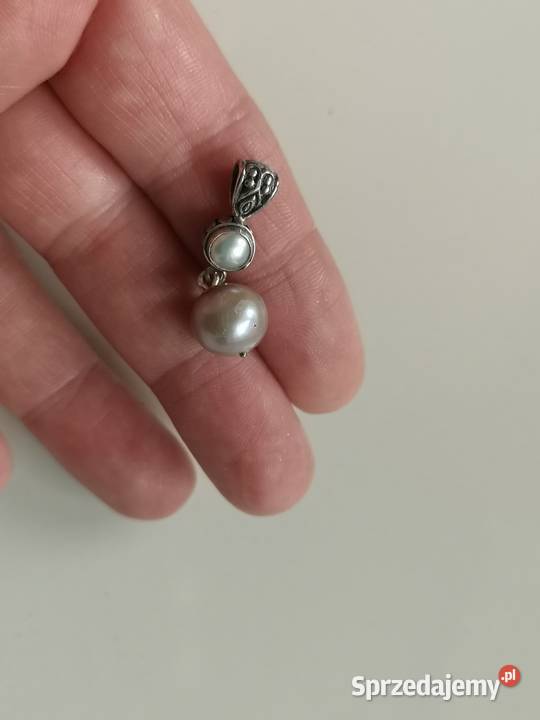 zawieszka z naturalną perłą srebro srebro kujawsko-pomorskie Toruń