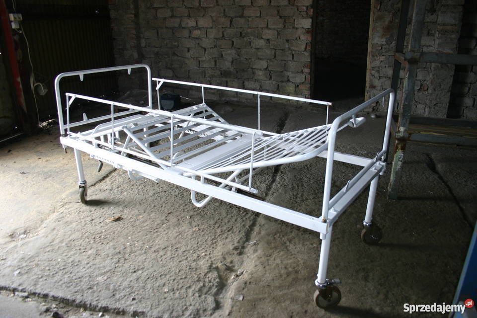 Łóżko szpitalne na kółkach regulowane sprzedam