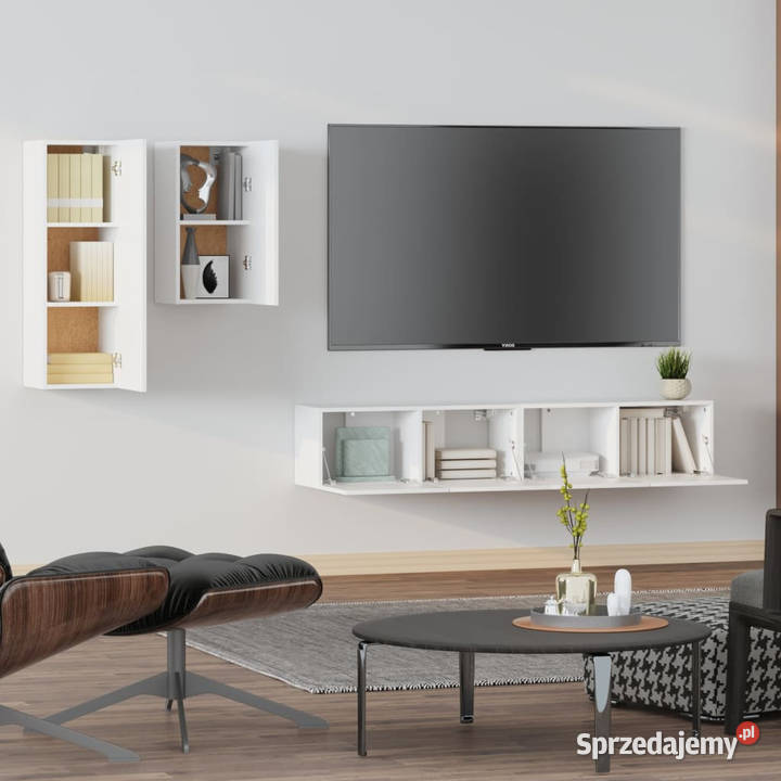 Zestaw 4 szafek telewizyjnych biały WM3114622 mazowieckie Warszawa