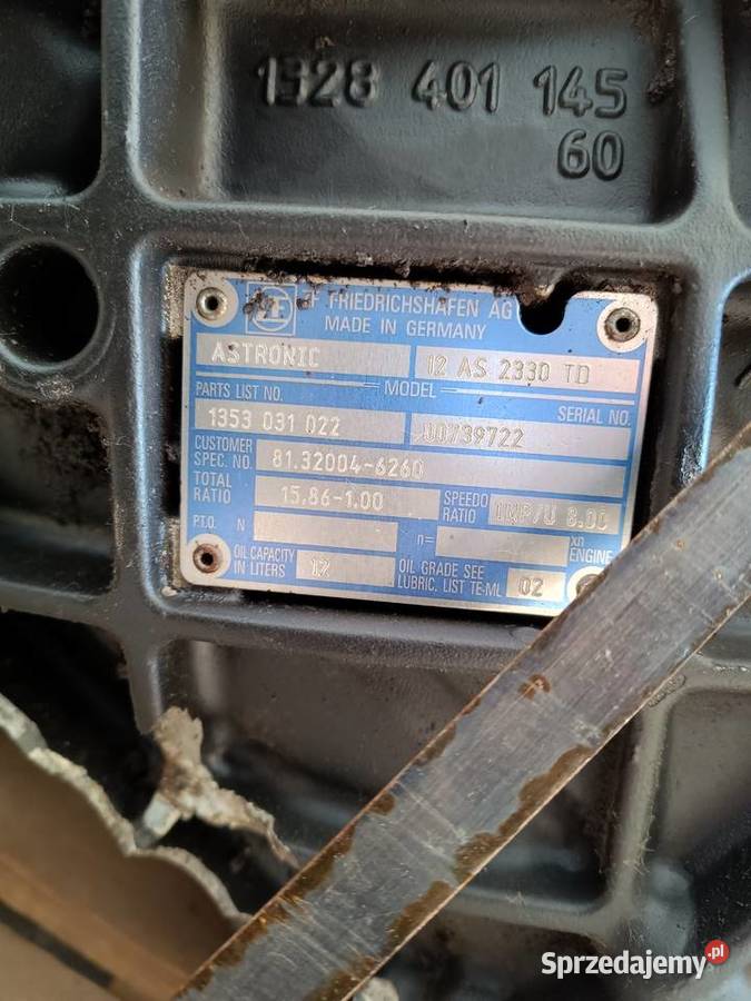 Skrzynia biegów 12AS2330TD MAN TGS TGX Staszów