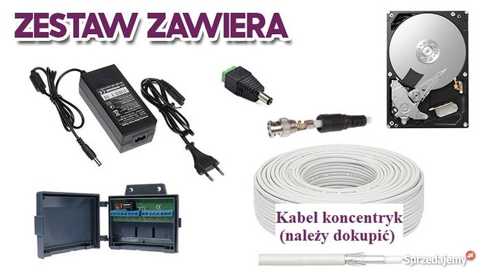 Zestaw 4 kamer HD do monitoringu z rejestratorem dolnośląskie Wrocław sprzedam