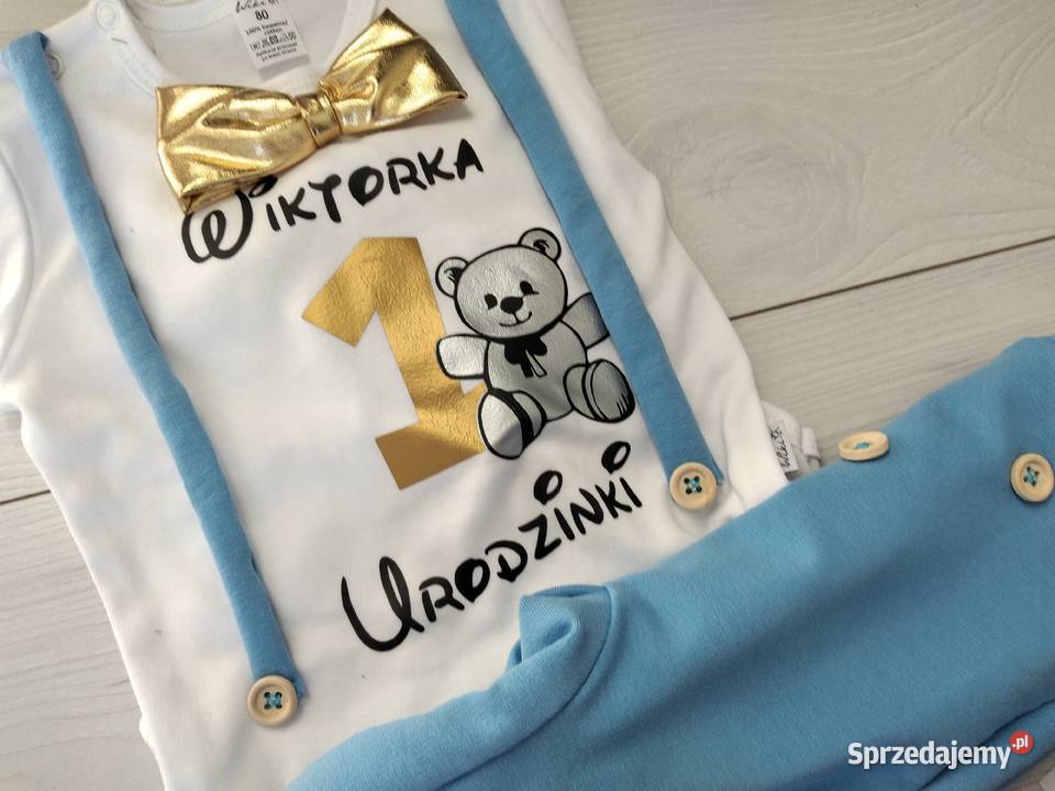 Komplet na pierwsze urodziny roczek chłopca