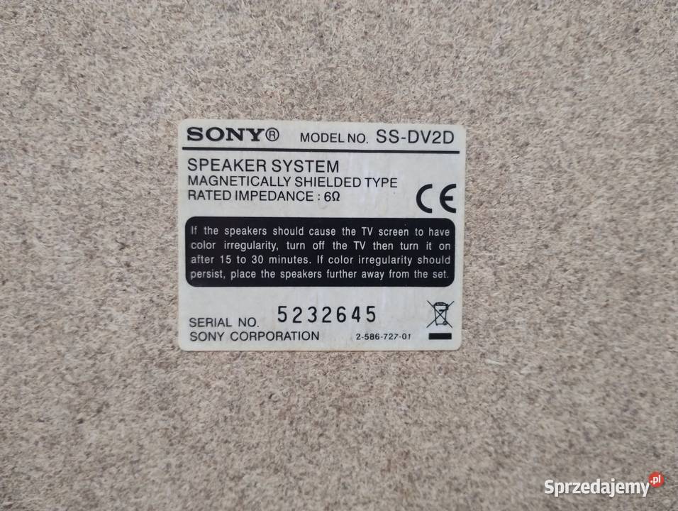 Głośniki Sony SSDV2D Mircze sprzedam