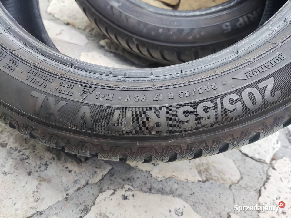 2 zimowe opony używane 486mm Semperit 205 55 R17 małopolskie Kraków