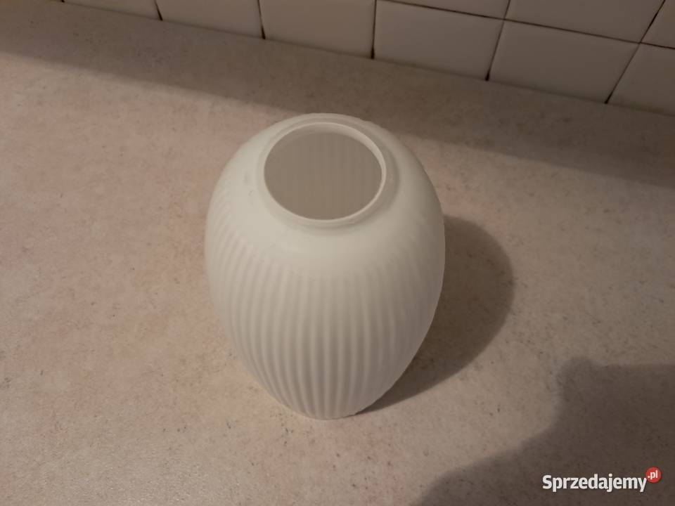 Klosz szklany do lampy biały prążkowany do małopolskie Kraków