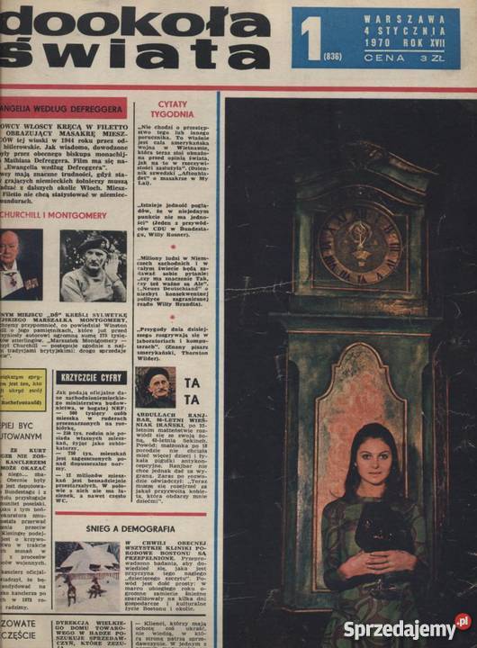 Dookoła świata 1970 Tygodnik ilustrowany Pozostałe zachodniopomorskie Szczecin sprzedam