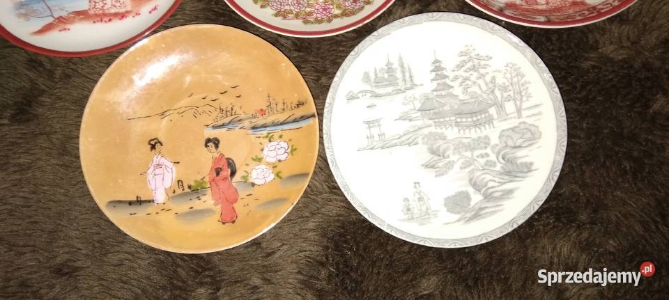 porcelana orientalna Osiem talerzyków Sejny