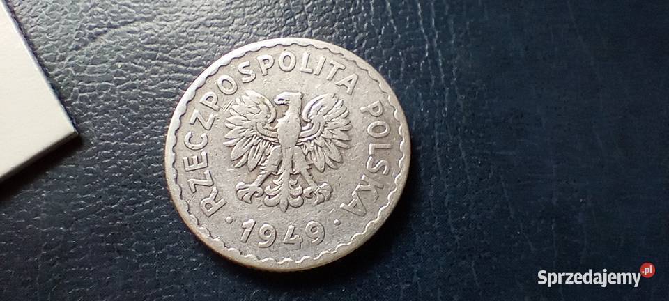 Stare monety 1 złoty 1949 AL PRL Polska Lesko