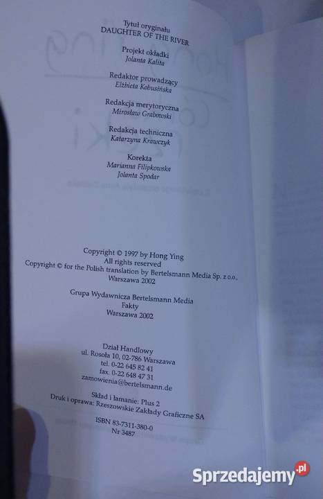 Córka Rzeki Hang Ying NOWA wysyłka mazowieckie