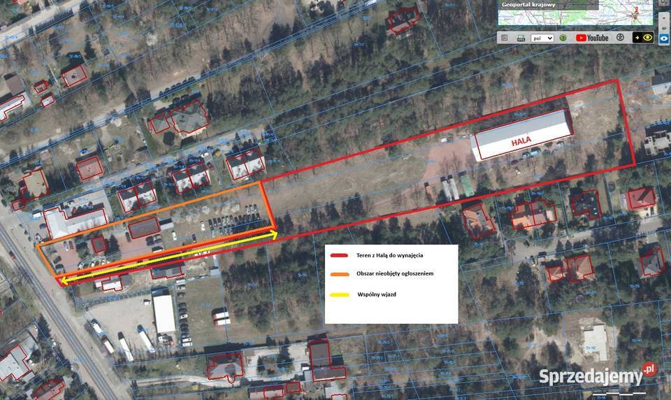 Wynajem HALA 1000m2 teren 1ha Józefów
