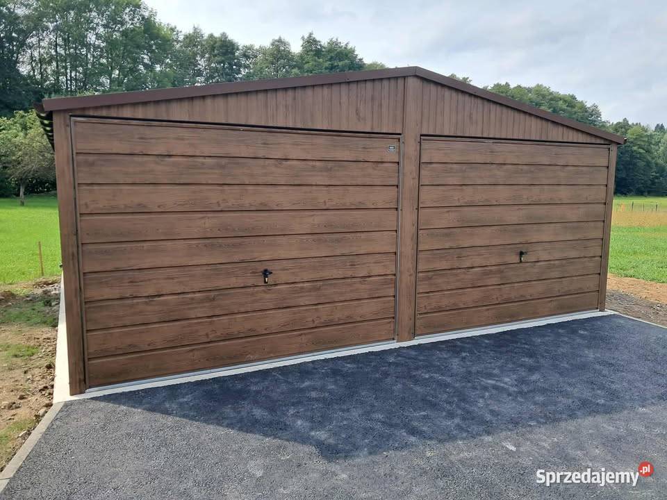 Garaż Blaszany 6x5 Dwuspadowy drewnopodobne Wasilków