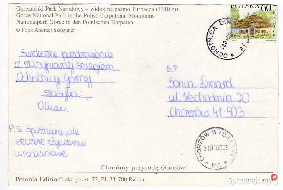 TATRY GORCE POCZTÓWKA świętokrzyskie Krynki