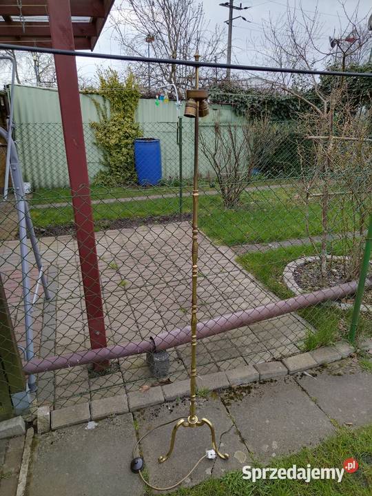 Stara mosiężna lampa podłogowa Lampy podłogowe Nowogard