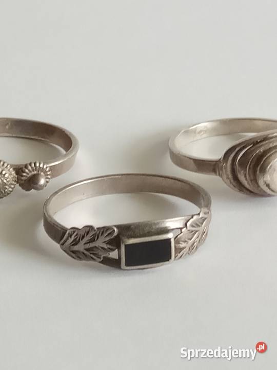 Śliczny srebrny stary pierścionek PRL srebrne Wrocław