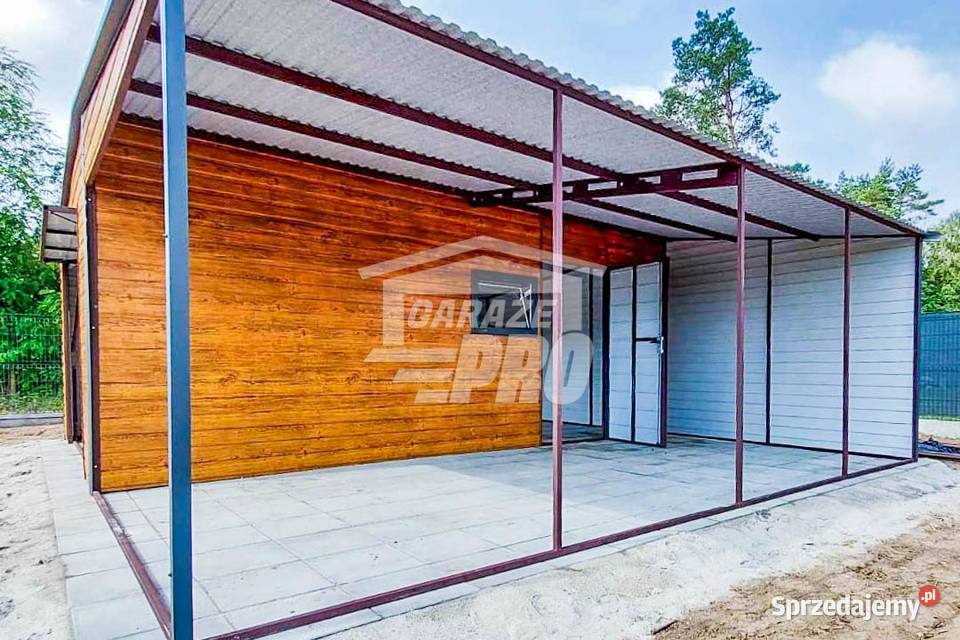 Garaż Blaszany 4x6m Wiata 4x6m Brama Uchylna Zgorzelec