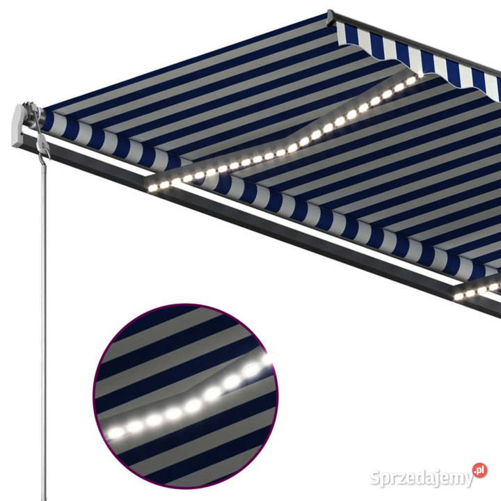 Ręcznie zwijana markiza z LED 35x25 m Warszawa