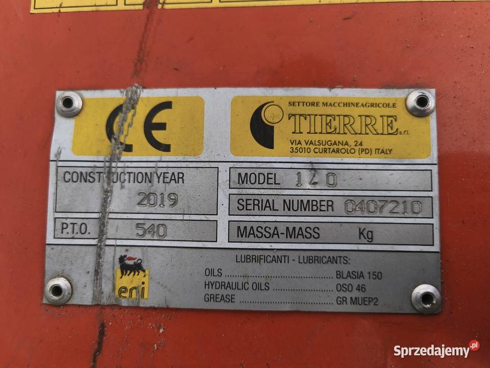 Kosiarka bijakowa mulczer Tierre TCL Mini Bijakowe Maszyny rolnicze Glinki