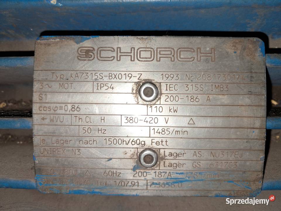 Silnik elektryczny 110kw Dąbrowa Górnicza