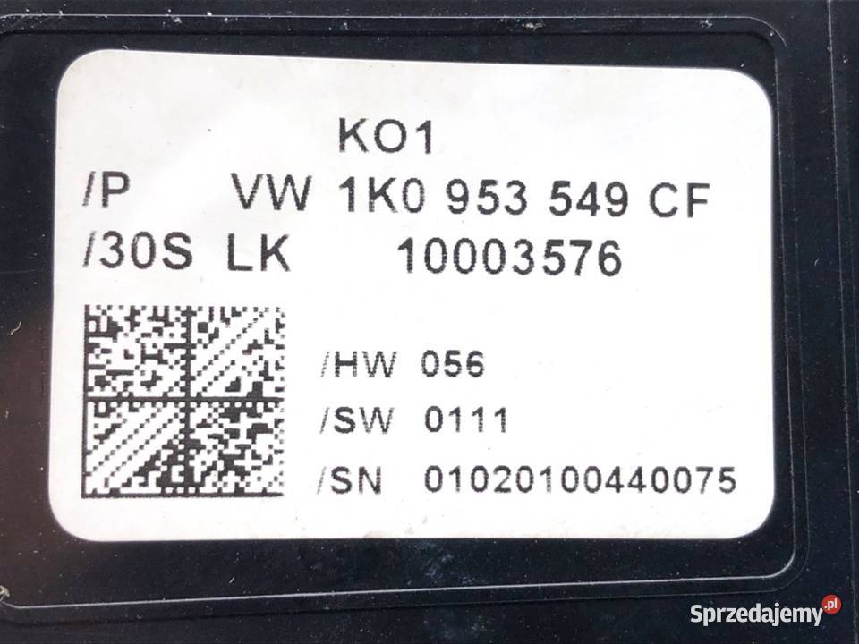 CZUJNIK KĄTA SKRĘTU VW GOLF VI 1K0953549CF 0814