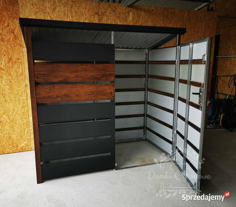 Wiata śmietnikowa spad tył 2x06m Antracyt drewno Częstochowa sprzedam