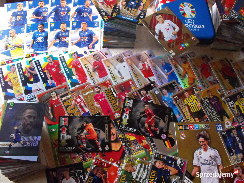 MEGA zestaw 200 kart piłkarskich puszka Zestaw Mykanów sprzedam
