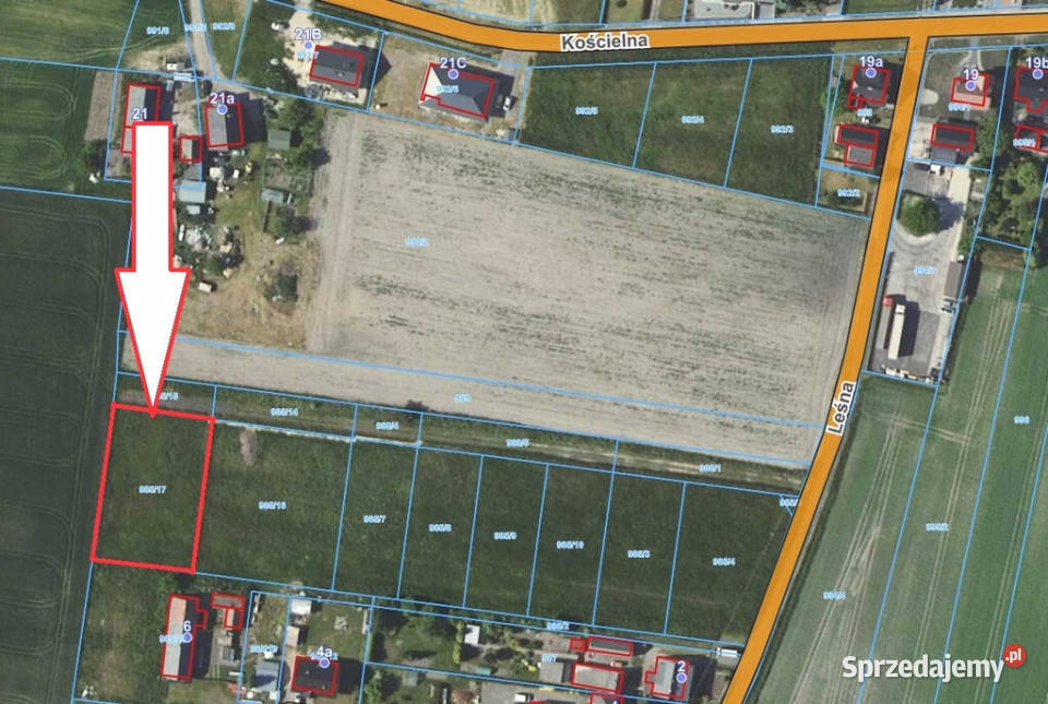 sprzedaż działka budowlana 1733 m2 Łubniany