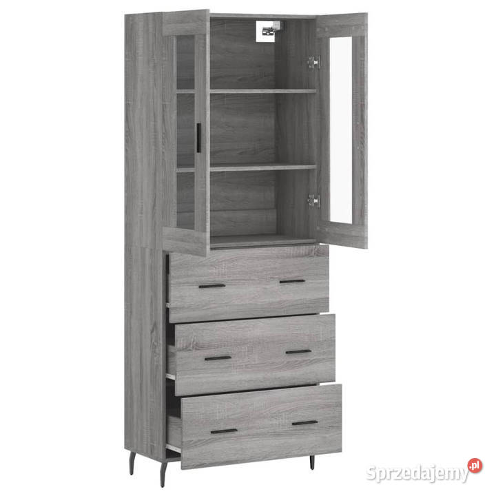 Witrynka szary dąb sonoma 695x34x180 materiał Kredensy i witryny Warszawa