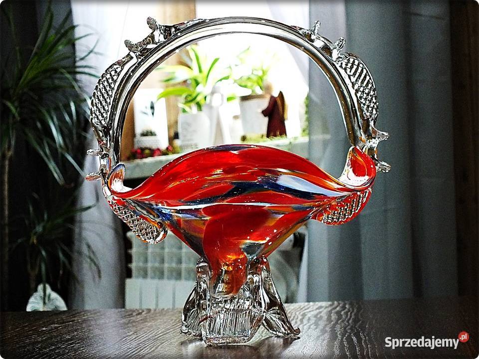 Szklany kolorowy Koszyk 27 Koszyczek Ząbkowice