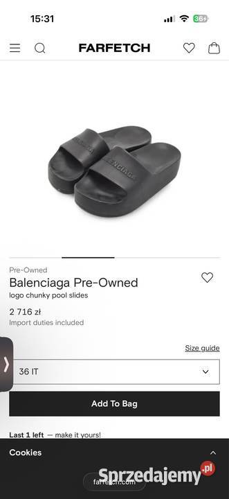 Baleciaga 36 dolnośląskie Środa Śląska sprzedam