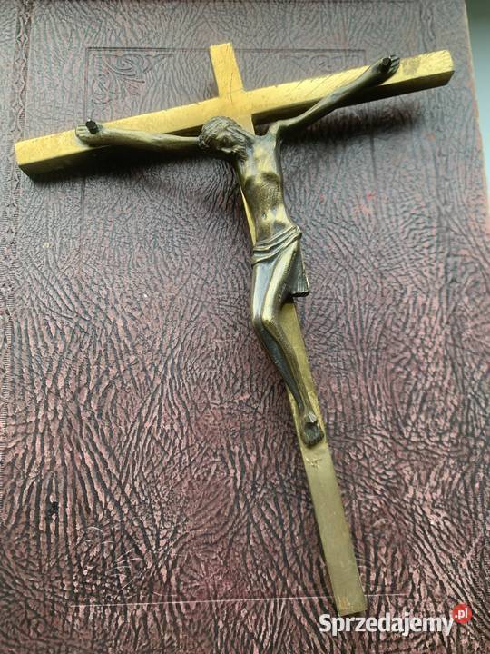 Krzyż na ścianę Mosiężny Łowicz